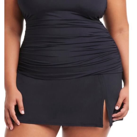Bleu Rod Beattie Kore Skirted Bikini bottom black - 18W - Picture 1 of 11